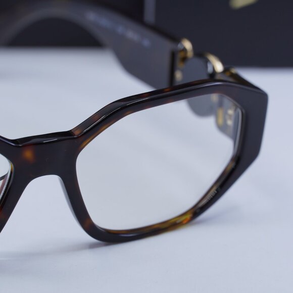 Versace VE3320U 108 Geometric Eyeglasses 56mm - Dark Havana - Picture 2 of 11